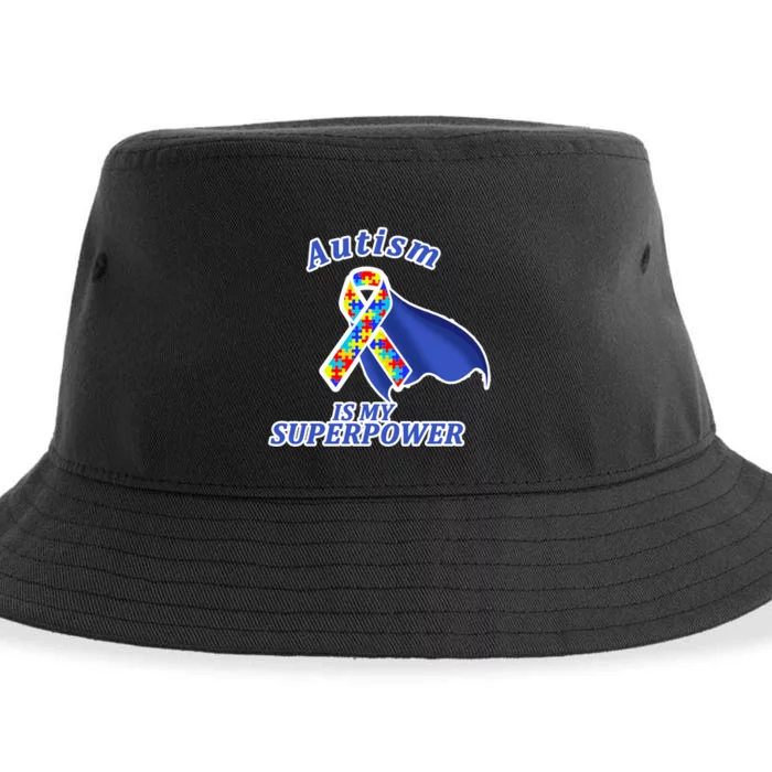 Autism Is My Superpower Super Hero Cape Sustainable Bucket Hat