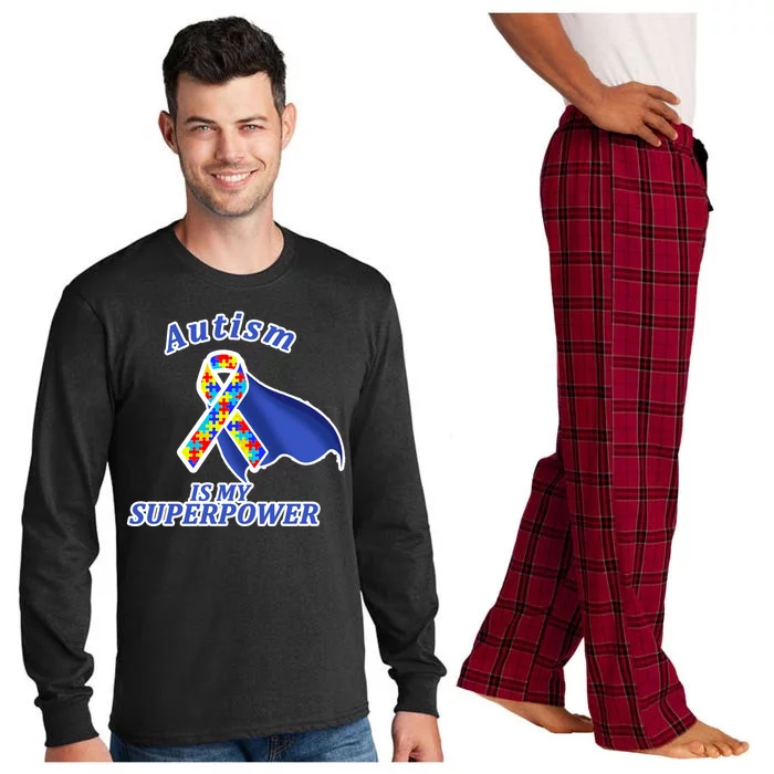 Autism Is My Superpower Super Hero Cape Long Sleeve Pajama Set