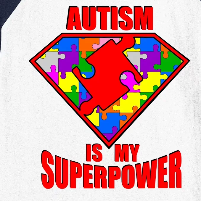 Autism Is My Superpower Superheo Baseball Sleeve Shirt