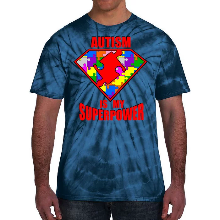 Autism Is My Superpower Superheo Tie-Dye T-Shirt