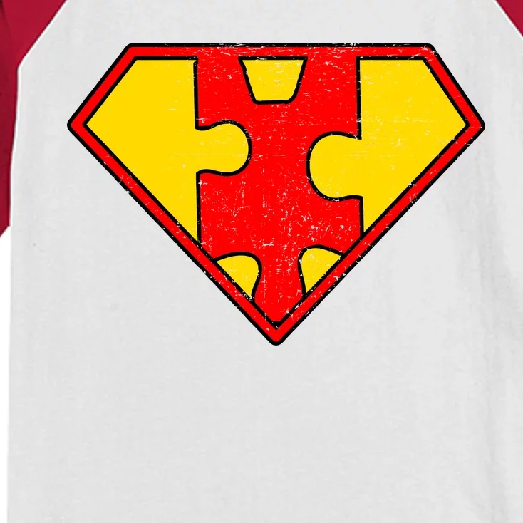 Autism Is My Superpower! Superhero Kids Colorblock Raglan Jersey