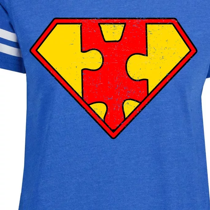 Autism Is My Superpower! Superhero Enza Ladies Jersey Football T-Shirt