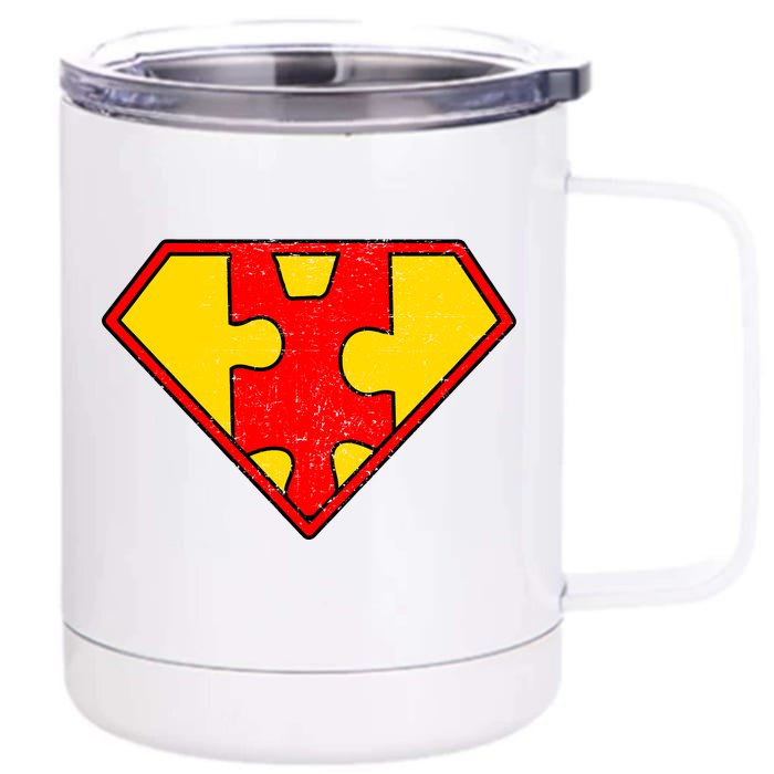 Autism Is My Superpower! Superhero Front & Back 12oz Stainless Steel Tumbler Cup