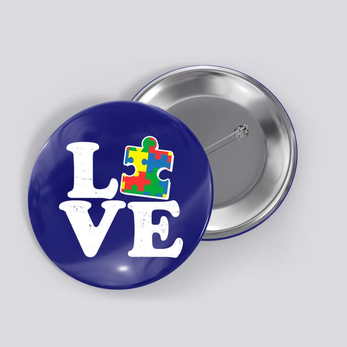 Autism Love Puzzle Piece Button