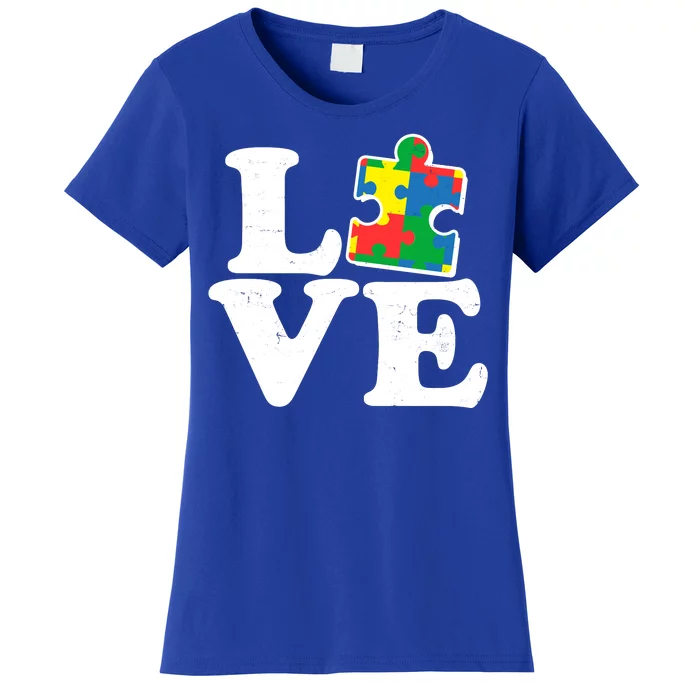 Autism Love Puzzle Piece Women's T-Shirt