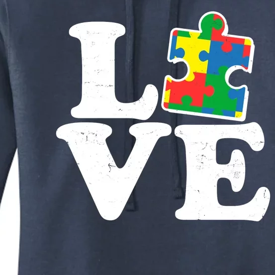 Autism Love Puzzle Piece Women's Pullover Hoodie