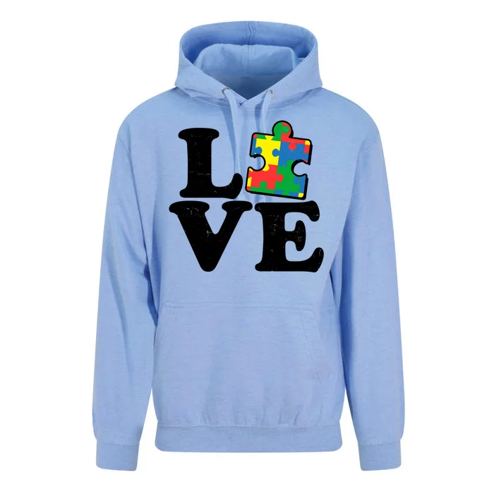 Autism Love Puzzle Piece Unisex Surf Hoodie