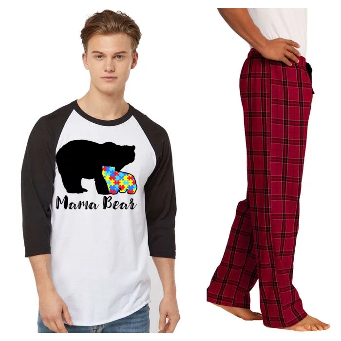 Autism Mama Bear Raglan Sleeve Pajama Set