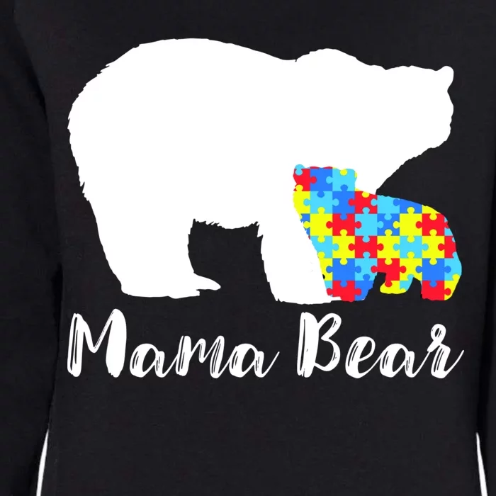 Autism Mama Bear Womens California Wash Sweatshirt