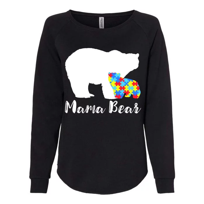 Autism Mama Bear Womens California Wash Sweatshirt