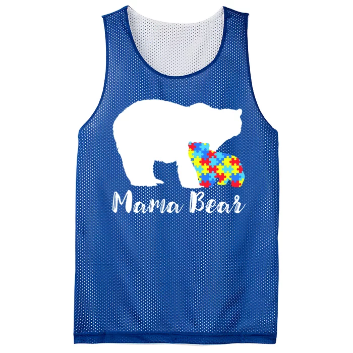 Autism Mama Bear Mesh Reversible Basketball Jersey Tank