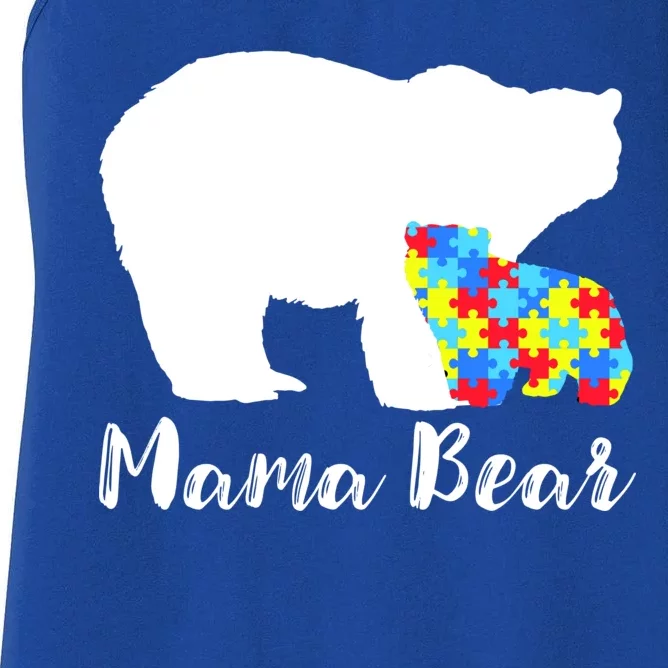 Autism Mama Bear Women's Racerback Tank