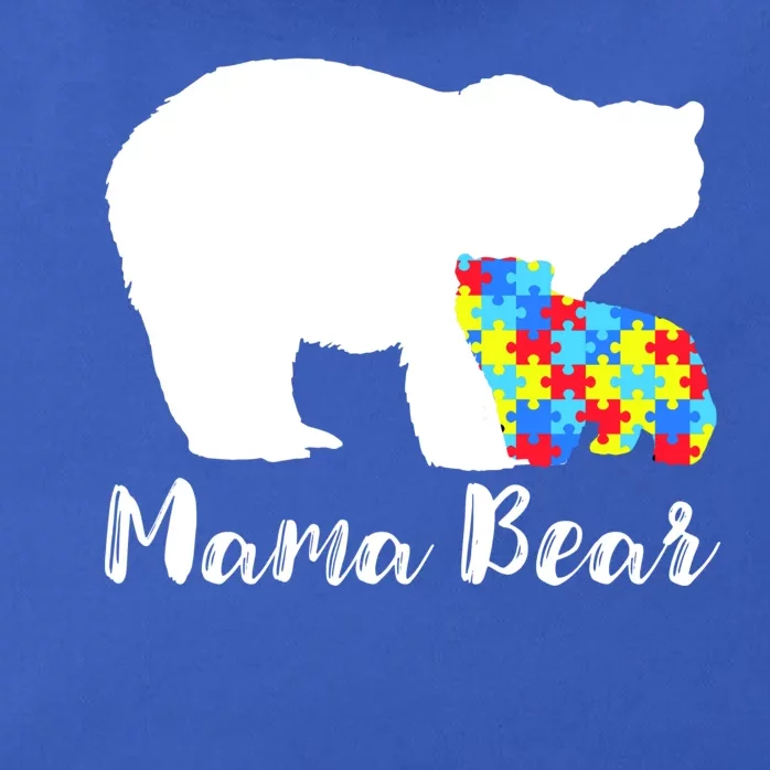 Autism Mama Bear Zip Tote Bag