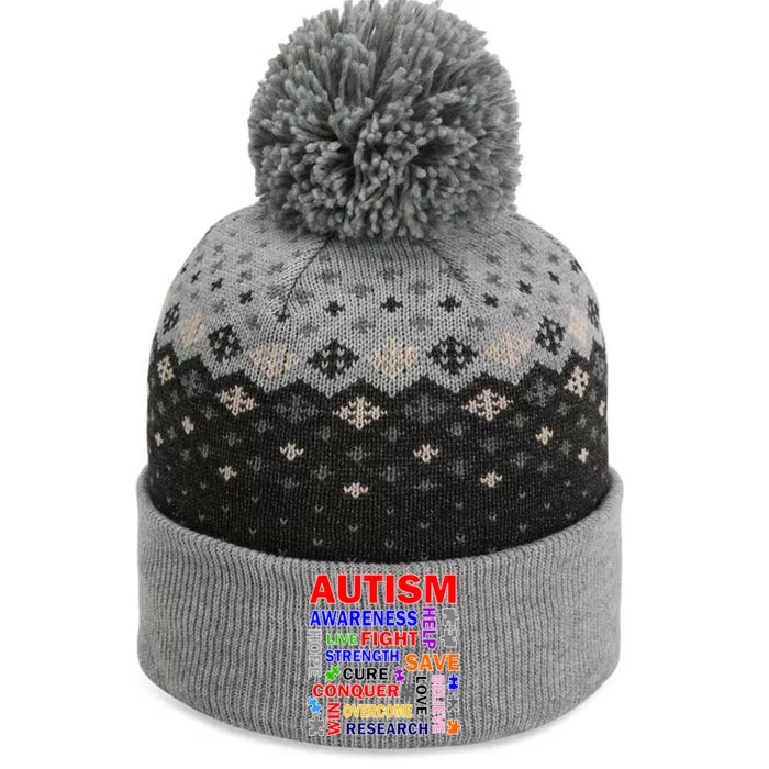 Autism Mashup The Baniff Cuffed Pom Beanie