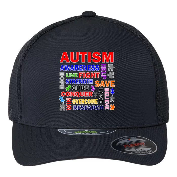 Autism Mashup Flexfit Unipanel Trucker Cap