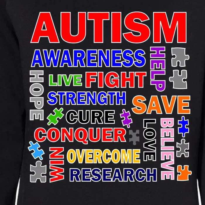 Autism Mashup Womens California Wash Sweatshirt