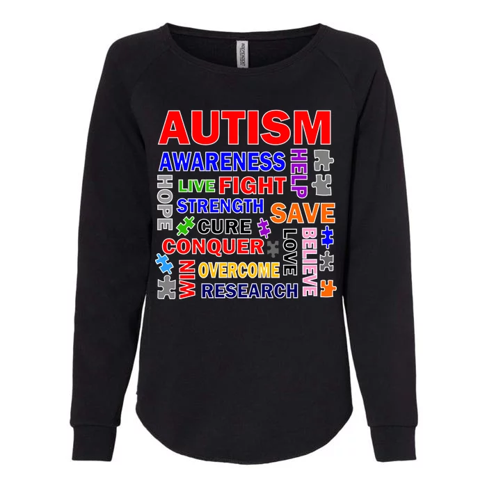 Autism Mashup Womens California Wash Sweatshirt