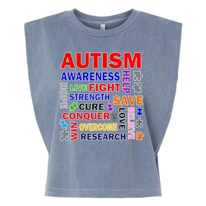 Autism Mashup Garment-Dyed Women's Muscle Tee