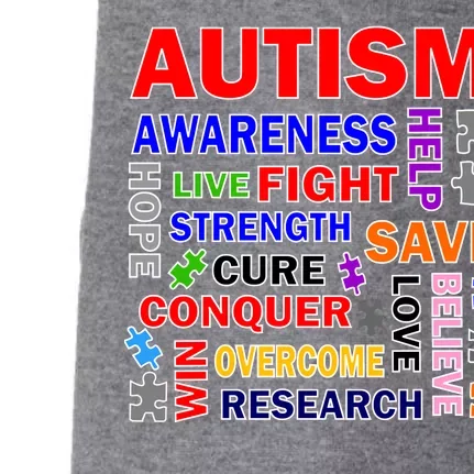 Autism Mashup Doggie 3-End Fleece Hoodie