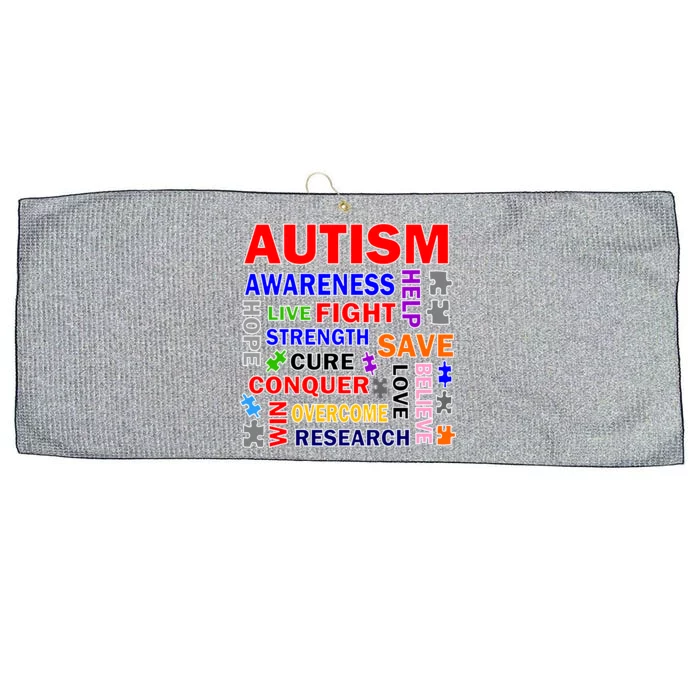 Autism Mashup Large Microfiber Waffle Golf Towel