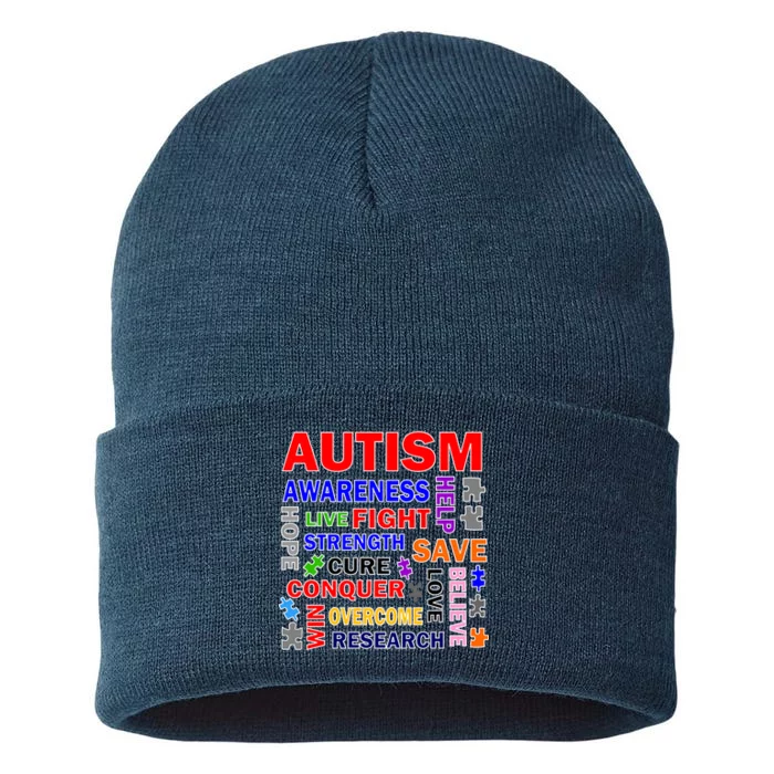 Autism Mashup Sustainable Knit Beanie