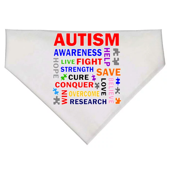 Autism Mashup USA-Made Doggie Bandana