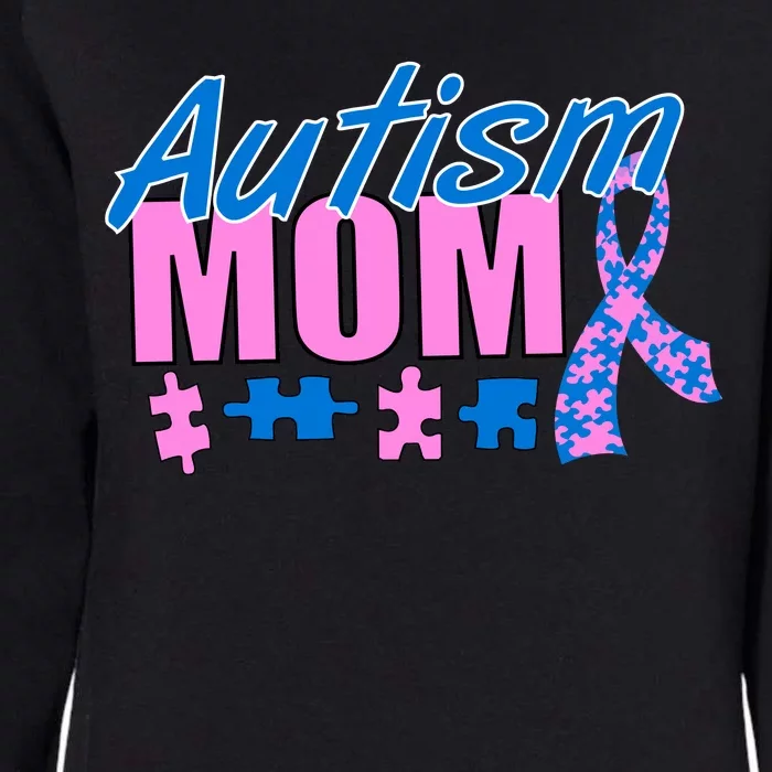 Autism Mom Awareness Ribbon Womens California Wash Sweatshirt