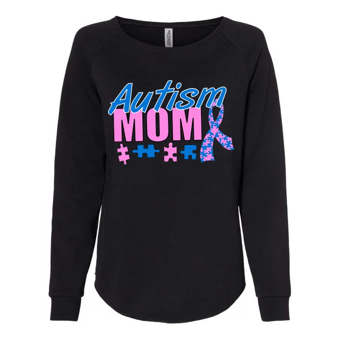 Autism Mom Awareness Ribbon Womens California Wash Sweatshirt