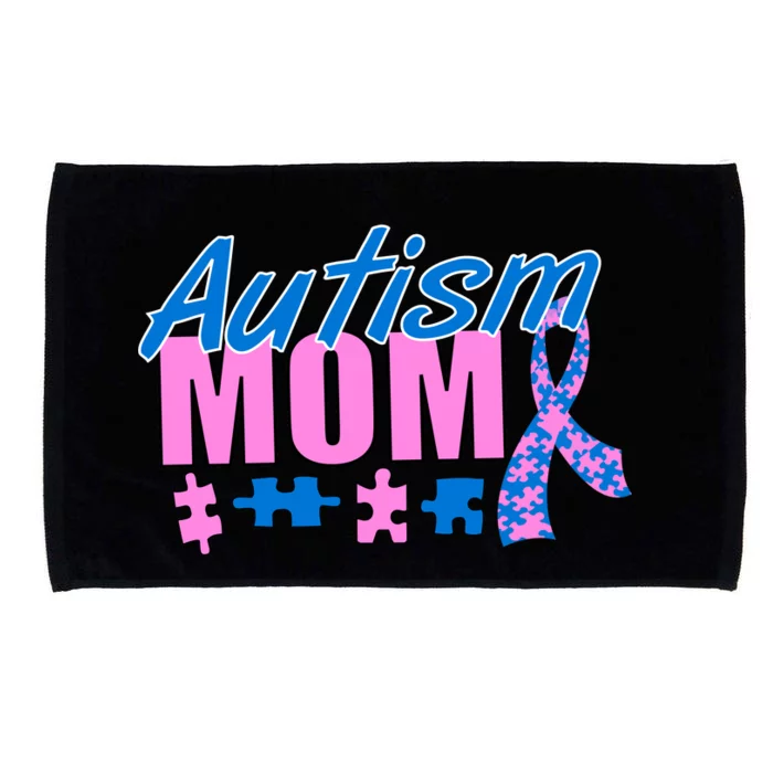 Autism Mom Awareness Ribbon Microfiber Hand Towel