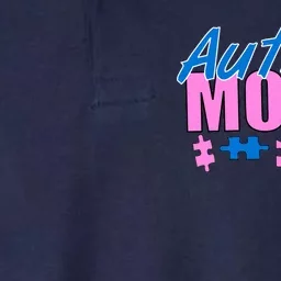 Autism Mom Awareness Ribbon Softstyle Adult Sport Polo