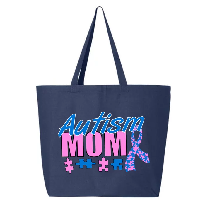 Autism Mom Awareness Ribbon 25L Jumbo Tote