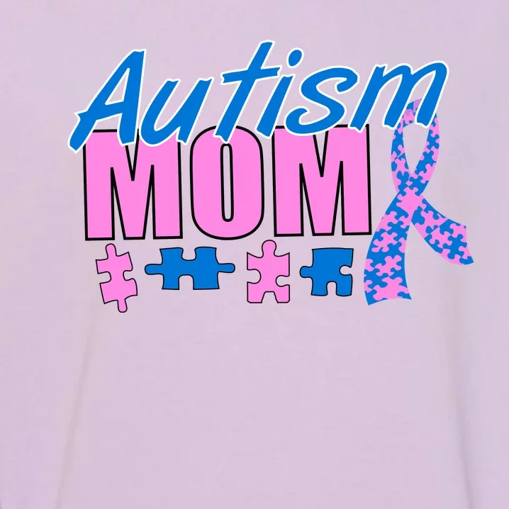 Autism Mom Awareness Ribbon Garment-Dyed Sweatshirt