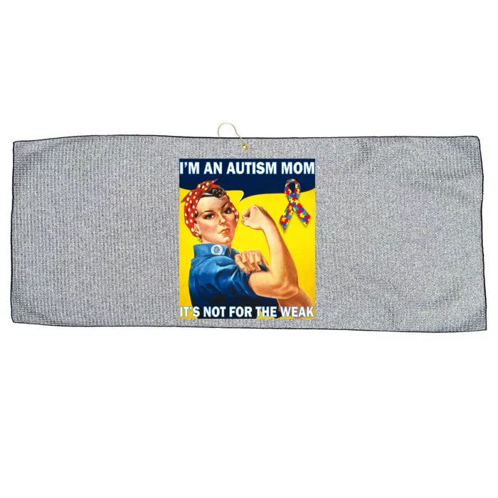 Autism Mom It's Not For The Weak Large Microfiber Waffle Golf Towel