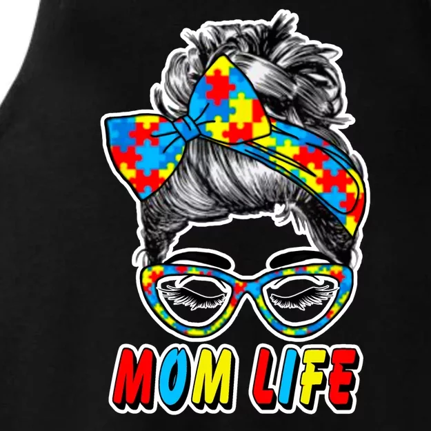 Autism Mom Life Ladies Tri-Blend Wicking Tank