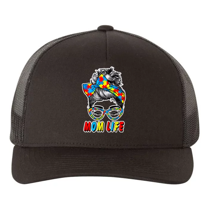 Autism Mom Life Yupoong Adult 5-Panel Trucker Hat