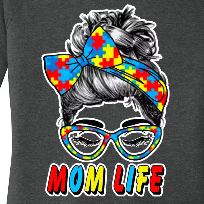 Autism Mom Life Women's Perfect Tri Tunic Long Sleeve Shirt