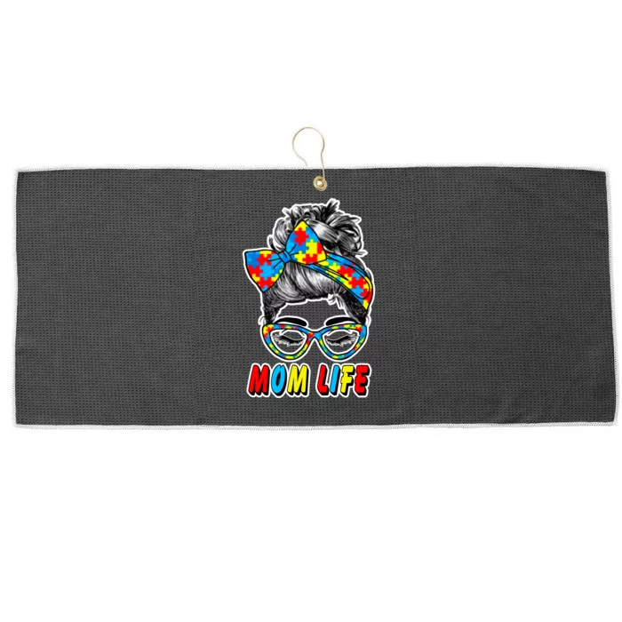 Autism Mom Life Large Microfiber Waffle Golf Towel