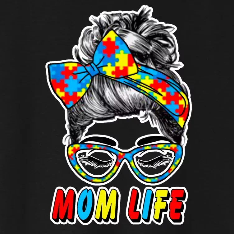 Autism Mom Life Women's Crop Top Tee