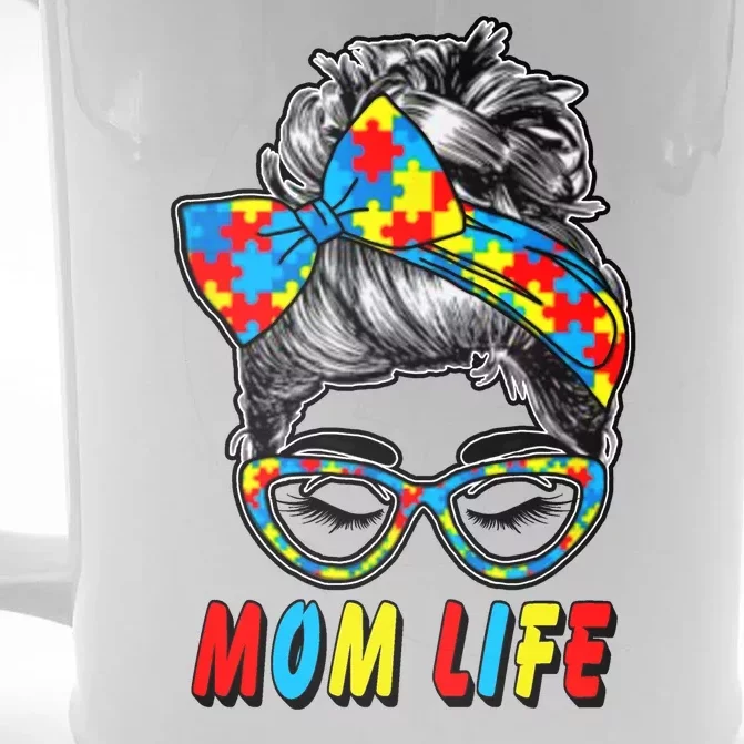 Autism Mom Life Front & Back Beer Stein