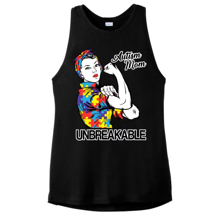 Autism Mom Unbreakable Ladies Tri-Blend Wicking Tank