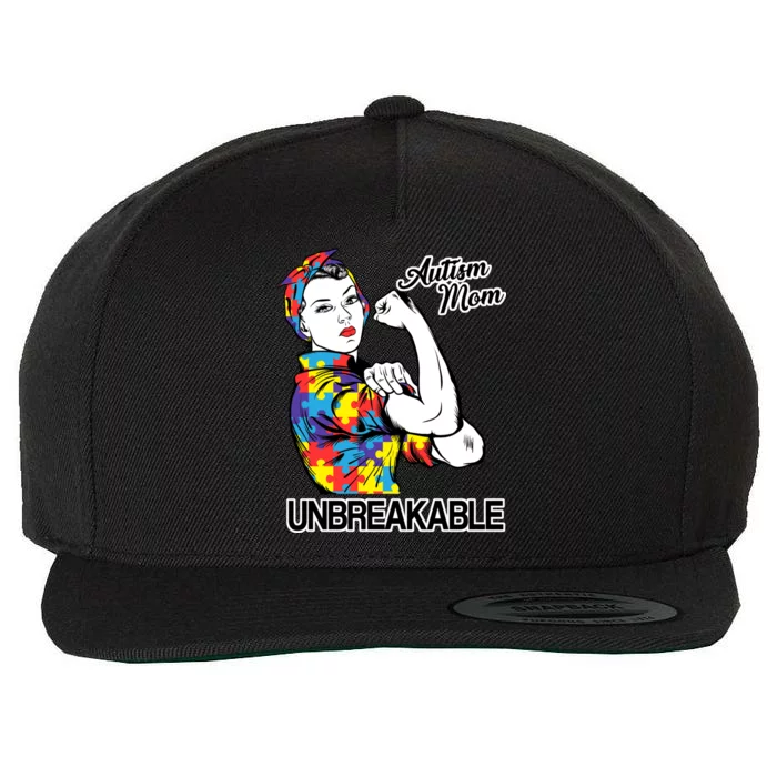 Autism Mom Unbreakable Wool Snapback Cap