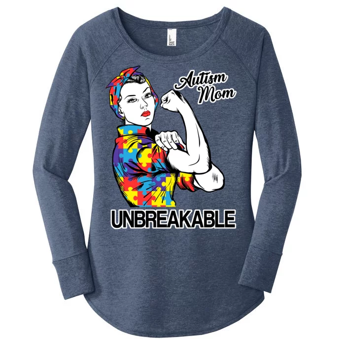 Autism Mom Unbreakable Women's Perfect Tri Tunic Long Sleeve Shirt