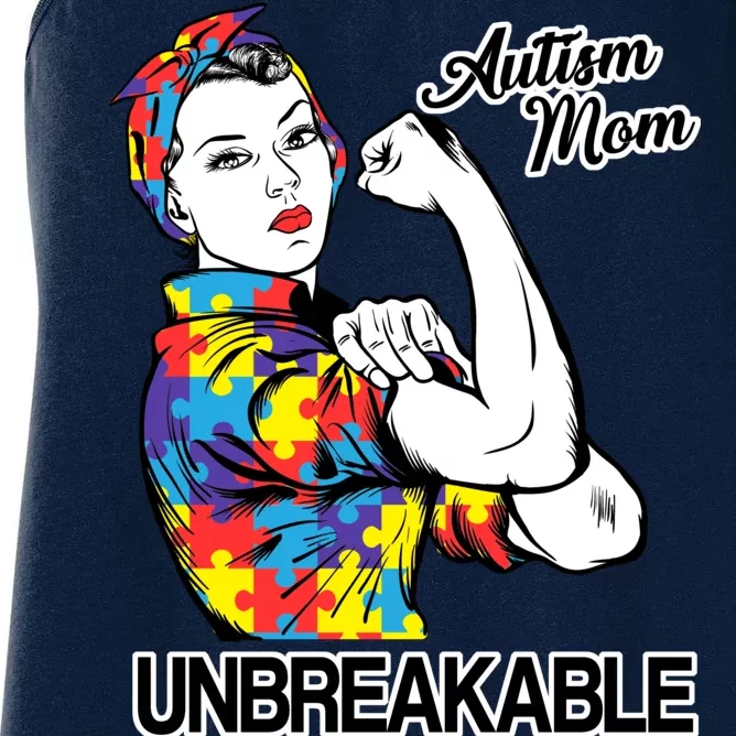 Autism Mom Unbreakable Women's Racerback Tank