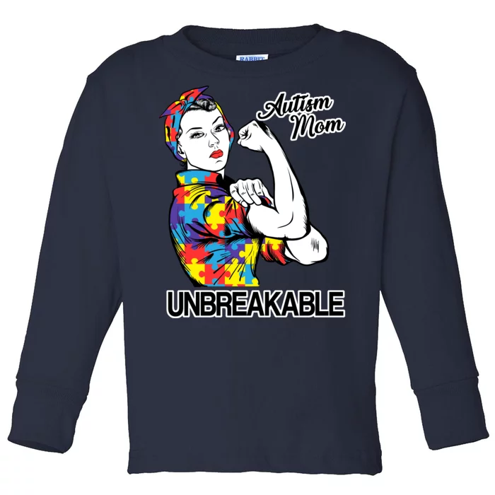 Autism Mom Unbreakable Toddler Long Sleeve Shirt