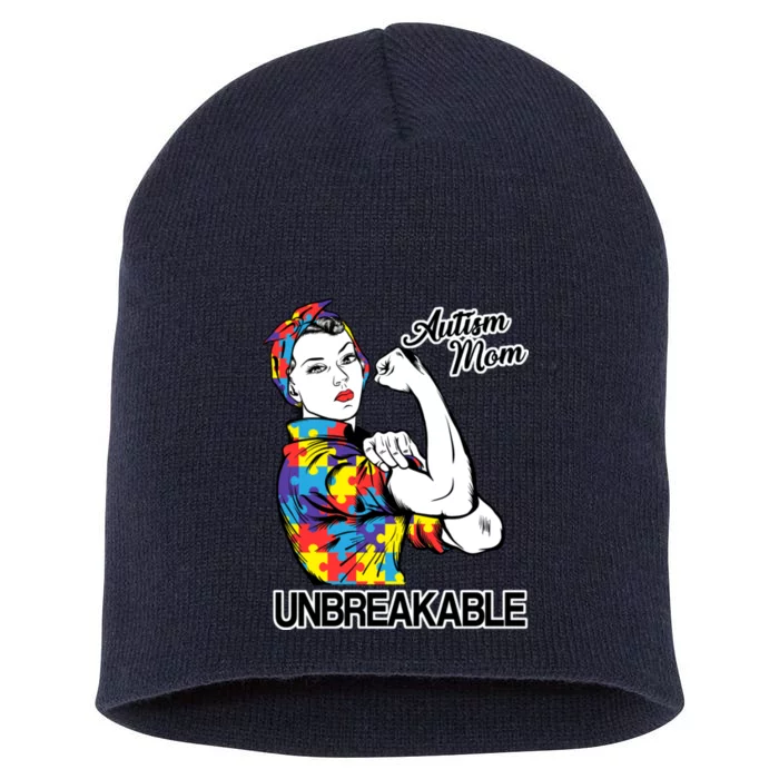 Autism Mom Unbreakable Short Acrylic Beanie