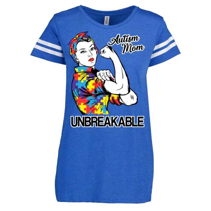 Autism Mom Unbreakable Enza Ladies Jersey Football T-Shirt