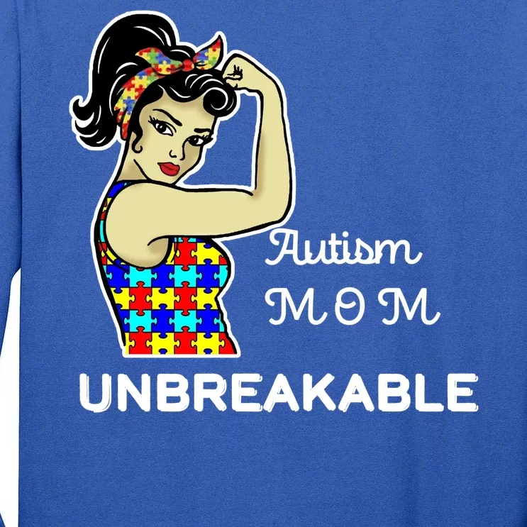 Autism Mom Unbreakable Puzzle Pieces Tall Long Sleeve T-Shirt