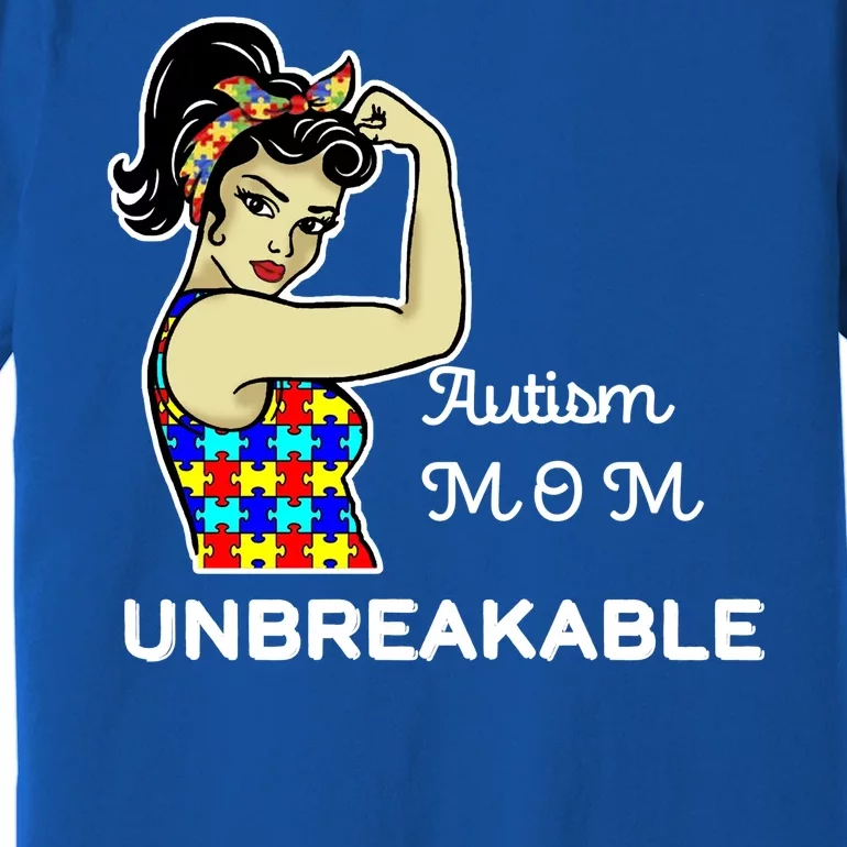 Autism Mom Unbreakable Puzzle Pieces Premium T-Shirt