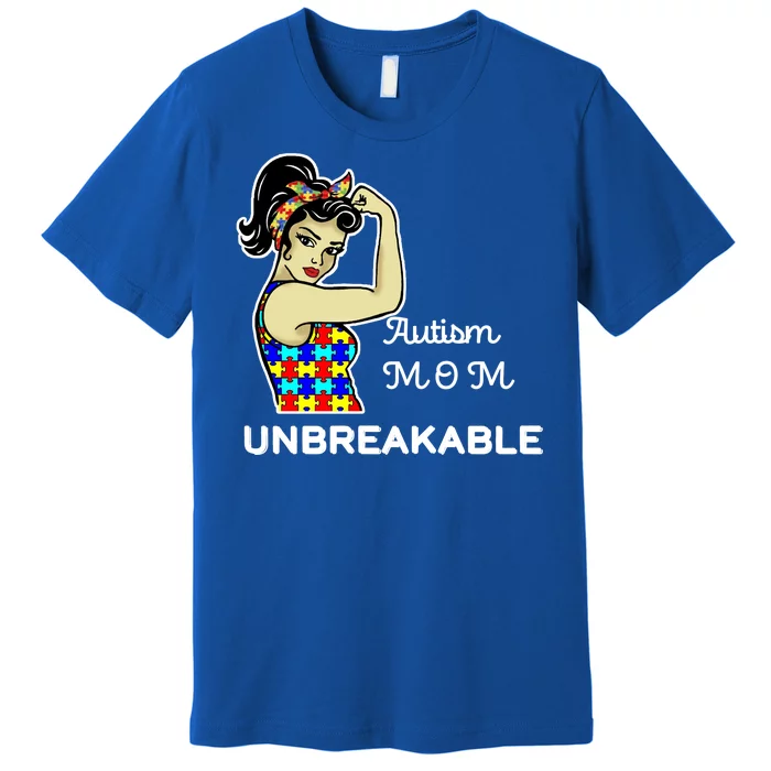 Autism Mom Unbreakable Puzzle Pieces Premium T-Shirt