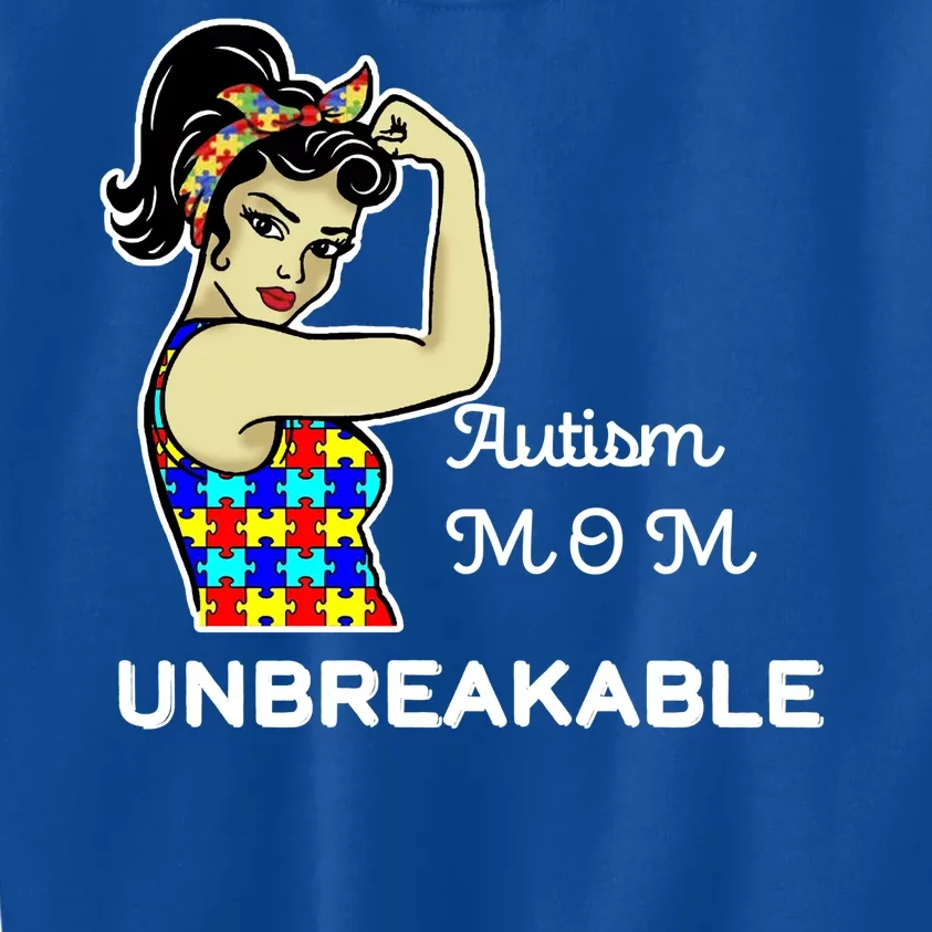 Autism Mom Unbreakable Puzzle Pieces Kids Sweatshirt